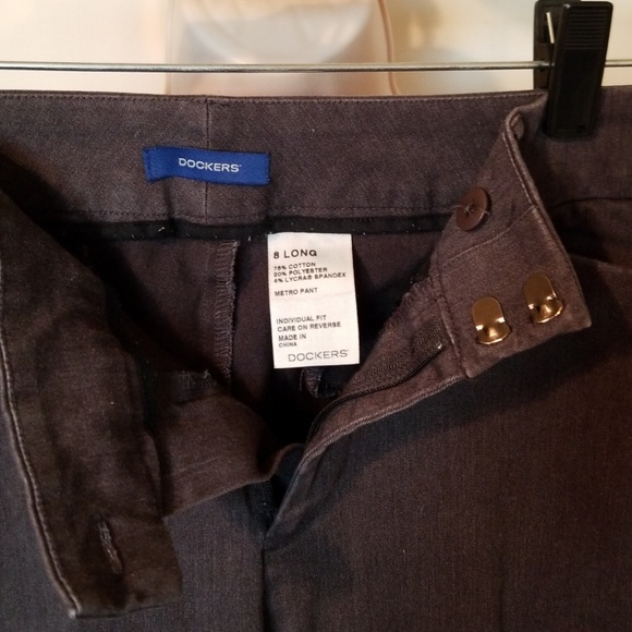 <Dockers> Women's Grey Metro Pants - Size 8 Long - Picture 6 of 8